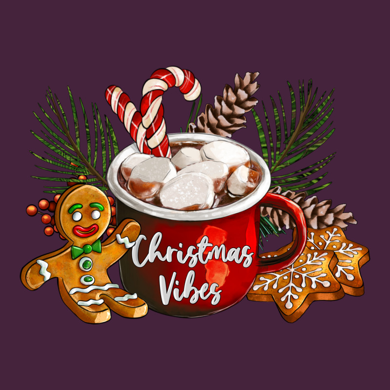 Christmas Vibes Hot Cocoa Long Sleeve Tee by LillyAllenDesigns | Teevron