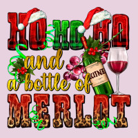 Ho Ho Ho And A Bottle Of Merlot Ladies Tee | Teevron