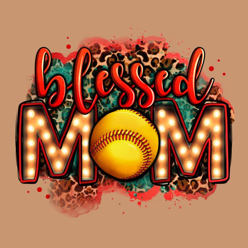Blessed Softball Mom Lightbulb Letters Heavyweight Hoodie by OliviaCreatesArt | Teevron
