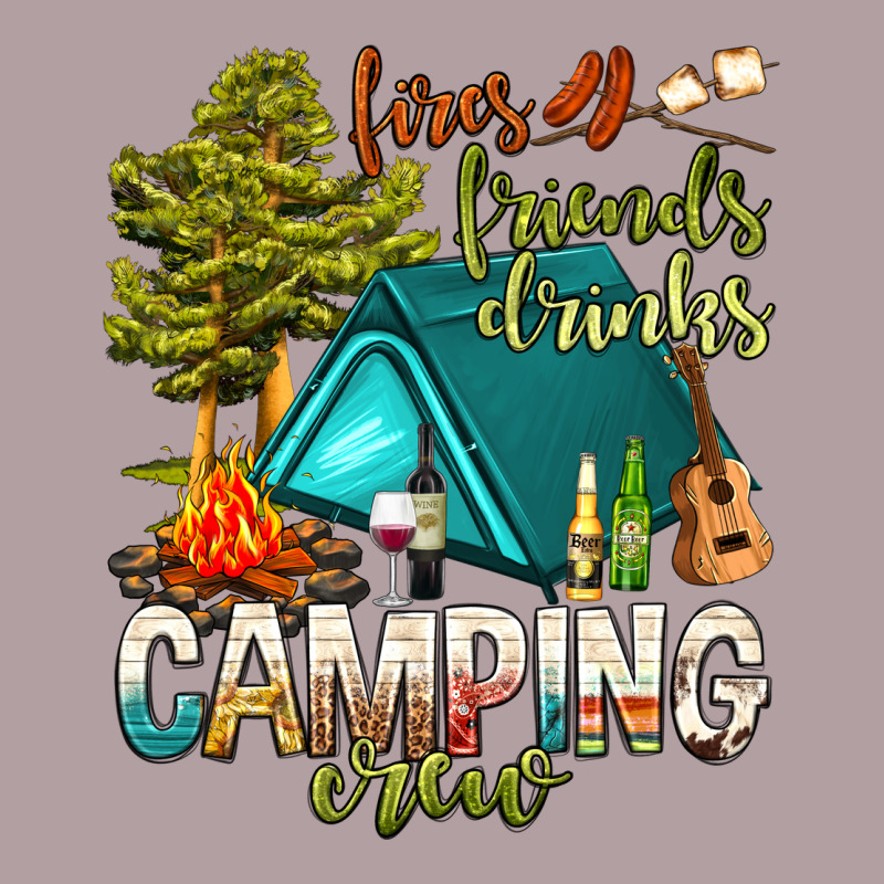 Fires Friends Drinks Camping Crew Vintage Hoodie by NancyCooperArtShop | Teevron