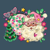 Pink Santa And Disco Ball With Christmas Tree Urban Heavy Tee | Teevron