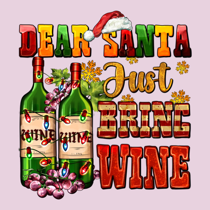 Dear Santa Just Bring Wine Ladies Tee by AdoDesignShop | Teevron