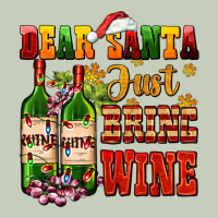 Dear Santa Just Bring Wine Ladies Tee | Teevron