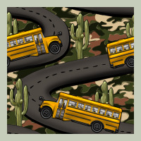 Cactus Camouflage School Bus Seamless Pattern Ladies Tee | Teevron