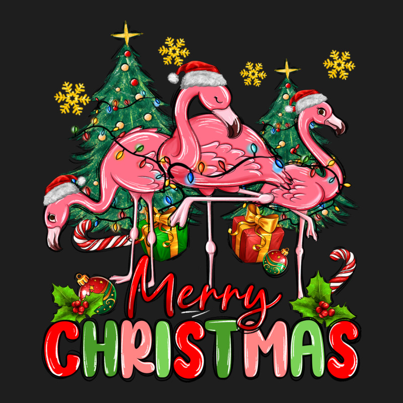 Merry Christmas Flamingos Classic Tee by MaliasSmallBusiness | Teevron