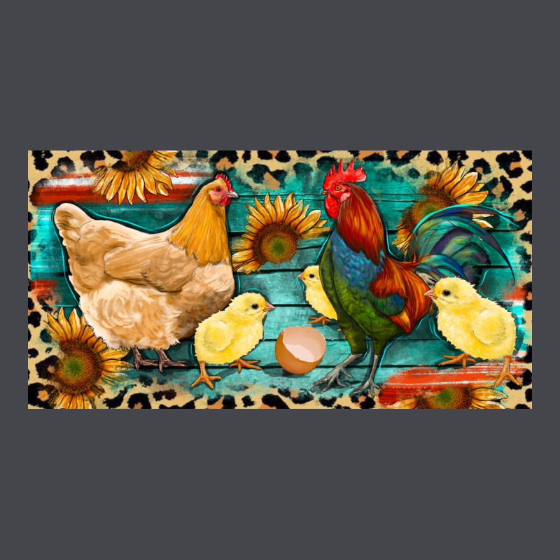 Chicken Rooster And Chicks With Leopard Long Sleeve Tee by RanaPortraitStore | Teevron