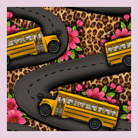 Flower Leopard School Bus Seamless Pattern Ladies Tee | Teevron