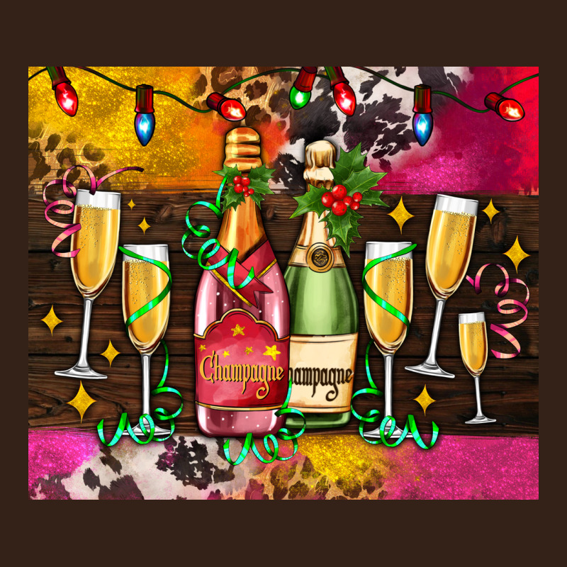 Christmas Champagne Bottles And Heavy Core Tee by AdoDesignShop | Teevron