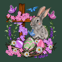 Easter Eggs And Bunny With Cross Easter Day Zipper Hoodie | Teevron