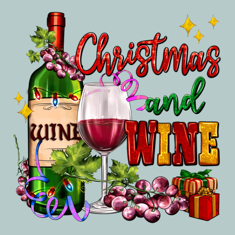 Christmas And Wine Heavy Core Tee by AdoDesignShop | Teevron