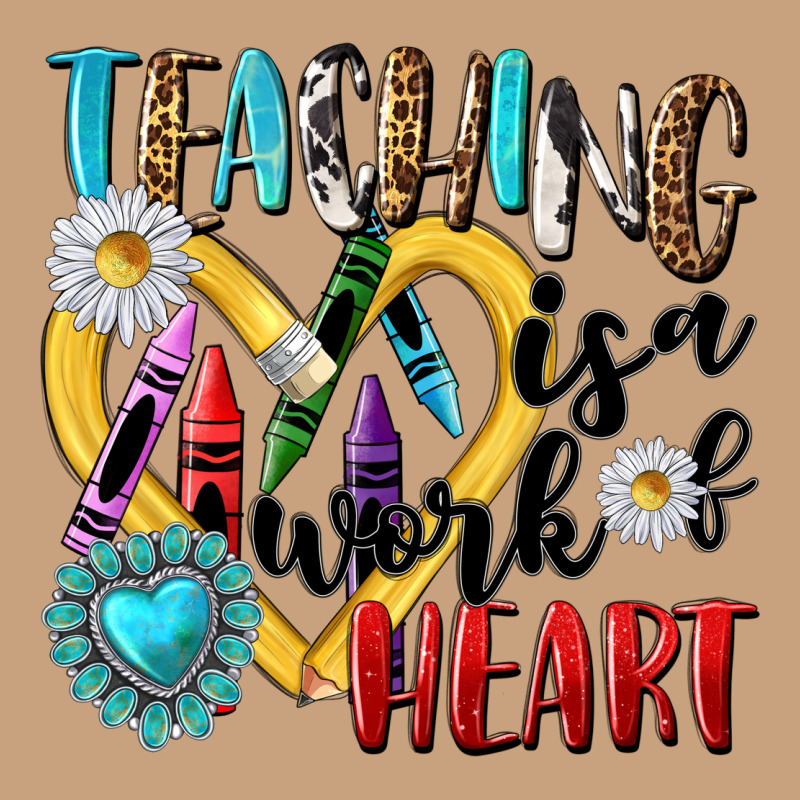 Teaching Is A Work Of Heart Vintage Tee by NancyCooperArtShop | Teevron