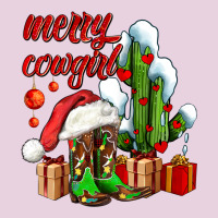 Merry Cowgirl  Boots And Cactus With Gifts Ladies Tee | Teevron