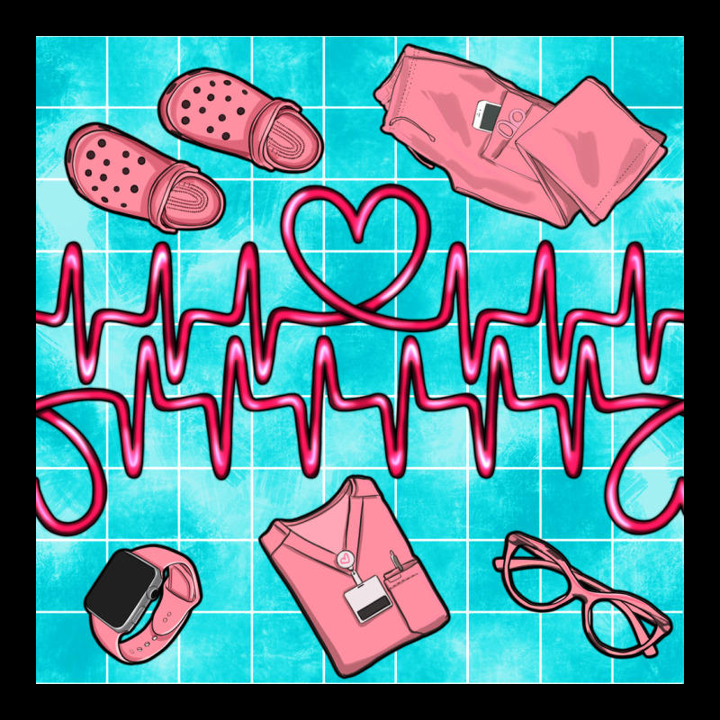 Nurse Heart Beat Seamless Pattern Ladies Tee by BundleAndBundleShop | Teevron