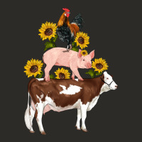 Western Farm Life Cow Pig Rooster With Sunflowers Heavy Core Tee | Teevron