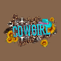 Western Cowgirl And Sunflower With Hat And Cowhide Leopard Premium Tee | Teevron