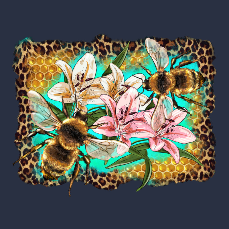 Bees And Lilies With Leopard Heavyweight Sweatshirt by Artiststas | Teevron