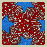 Glitter 4th Of July Seamless Pattern Heavy Core Tee | Teevron