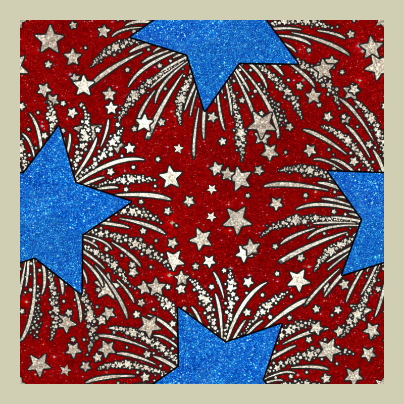 Glitter 4th Of July Seamless Pattern Heavy Core Tee by BundleAndBundleShop | Teevron