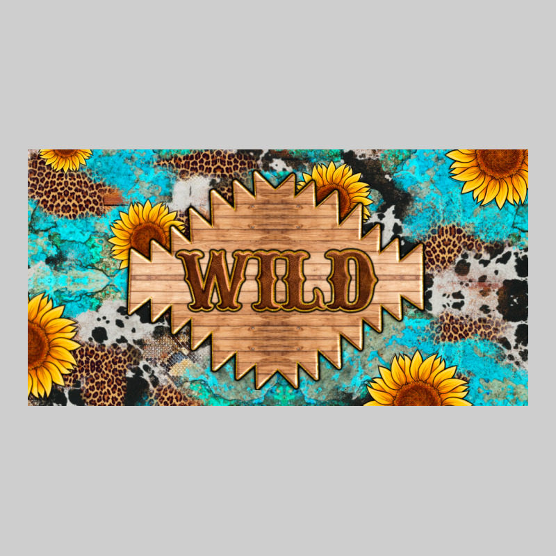 Western Wild And Sunflower Leopard Turquoise Cowhide Licanse Plate Premium Tee by Artiststas | Teevron