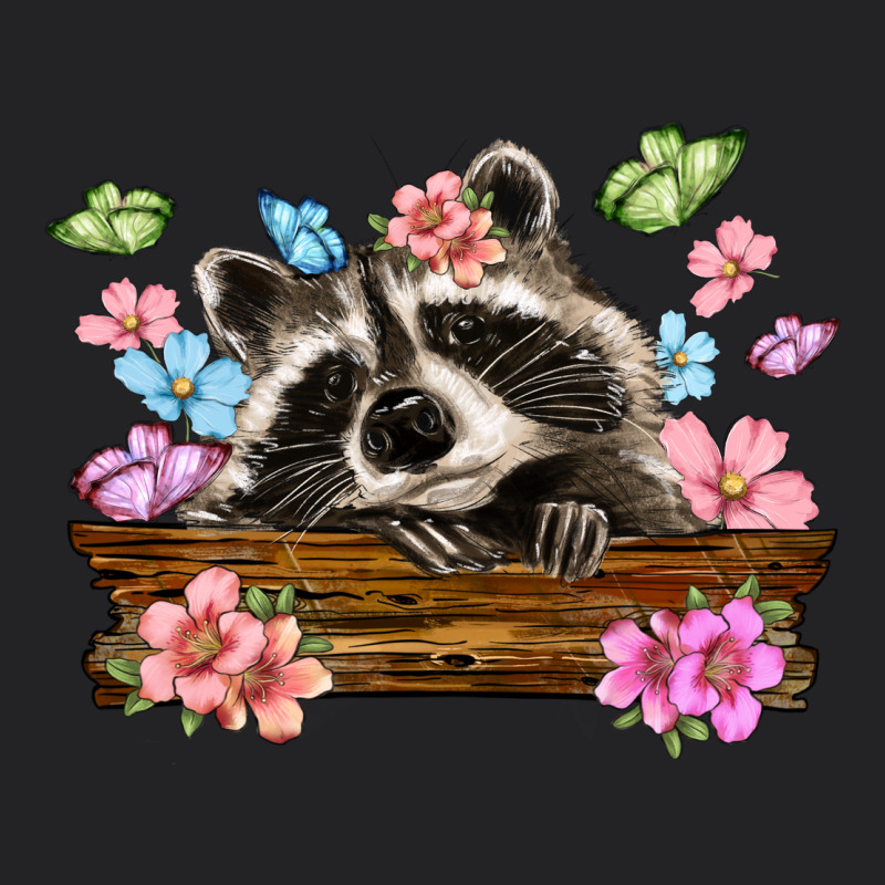 Raccoon With Flowers Vintage Tee by MaliasSmallBusiness | Teevron