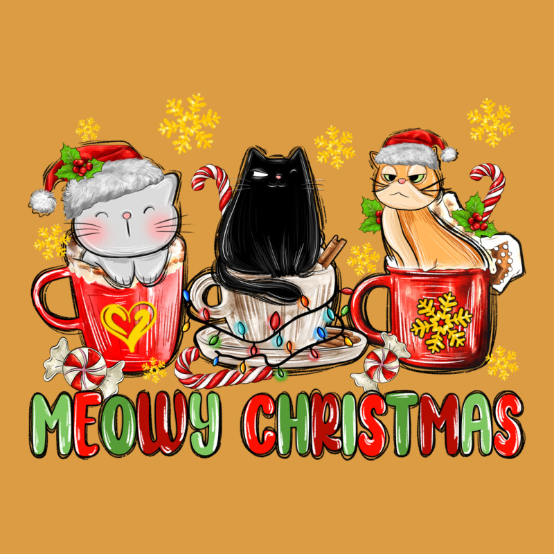 Meowy Christmas Cats Coffee Cups Urban Heavy Tee by MaliasSmallBusiness | Teevron