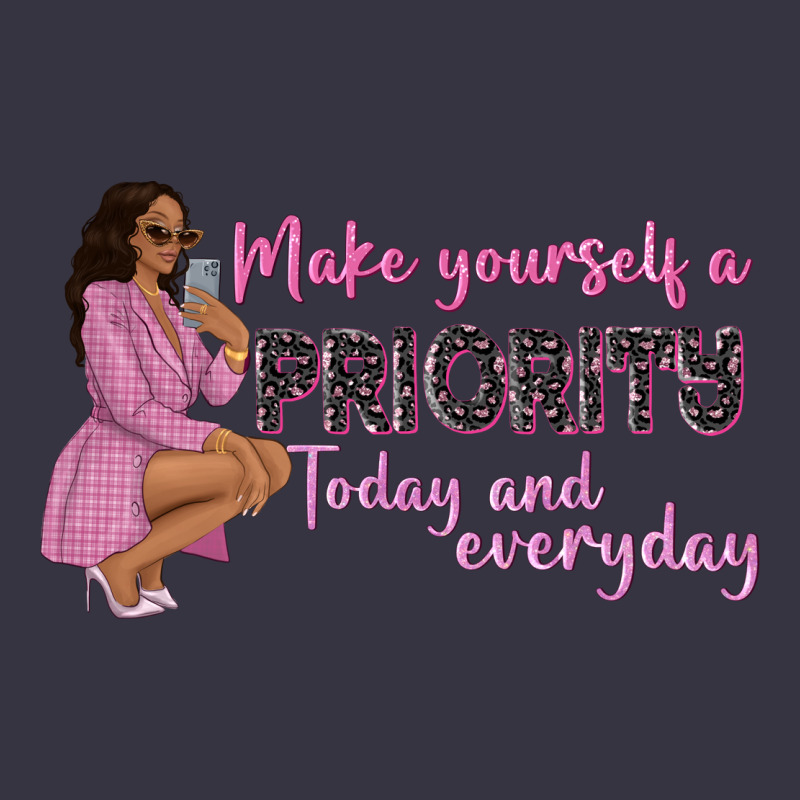 Make Yourself A Priority Today And Everyday Afro W Vintage Hoodie by NancyCooperArtShop | Teevron