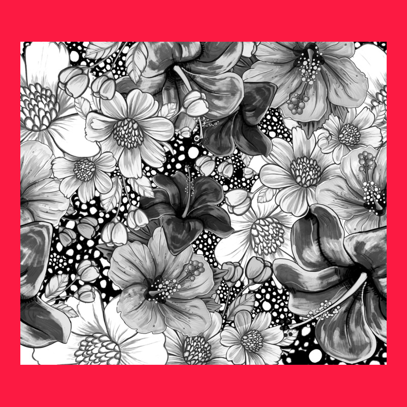 Black And White Floral Zipper Hoodie by TumblerDesignByShophia | Teevron