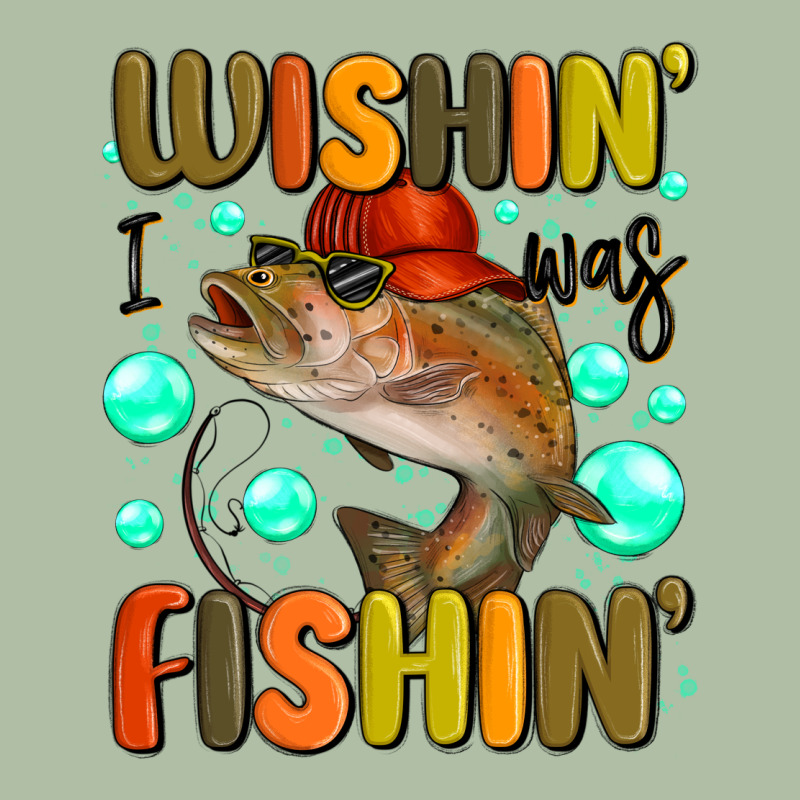 Wishing I Was Fishing Urban Heavy Tee by MaliasSmallBusiness | Teevron