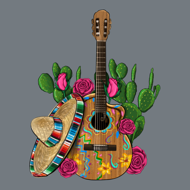,mexican Sombrero Guitar Rose Cactus Heavyweight Sweatshirt by Artiststas | Teevron