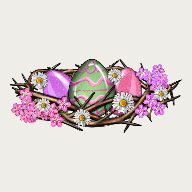 Easter Eggs And Crown Of Thorns Easter Day Zipper Hoodie by HowdyJamesFarm | Teevron