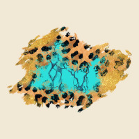 Glitter Leopard Turquoise Patch Premium Tee | Teevron