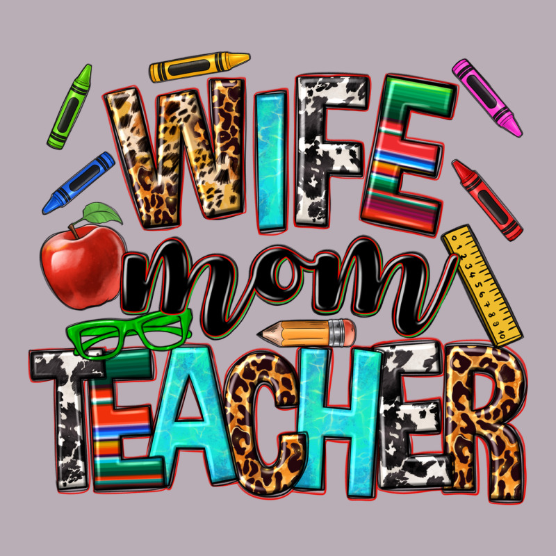 Wife Mom Teacher Vintage Tee by NancyCooperArtShop | Teevron