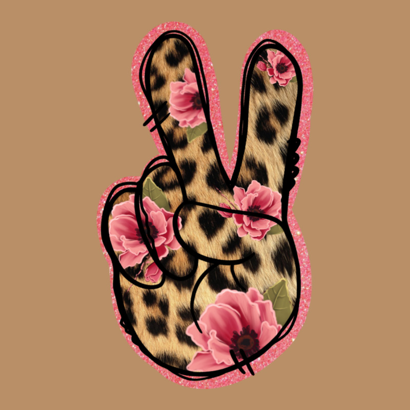 Floral Leopard Peace Sign Vintage Hoodie by Jasminsmagicworld | Teevron