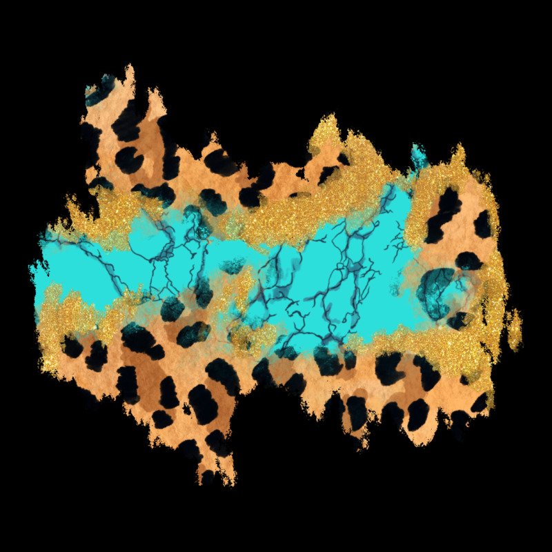 Glitter Leopard Turquoise Patch Premium Tee by AdoDesignShop | Teevron