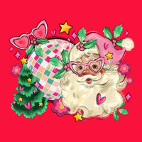 Pink Santa And Disco Ball With Christmas Tree Classic Tee | Teevron