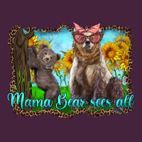 Mama Bear Sees All With Sunflowers Premium Tee | Teevron