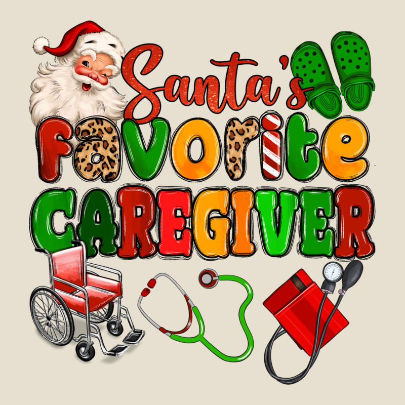 Santas Favorite Caregiver Urban Heavy Tee by MaliasSmallBusiness | Teevron