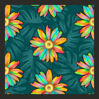 Colorful Tropical Flowers Seamless Pattern Heavy Core Tee | Teevron