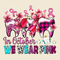 In October We Wear Pink Cancer Ribbon With Teeth Ladies Tee | Teevron