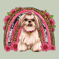 Shih Tzu Floral Rainbow Ladies Tee | Teevron