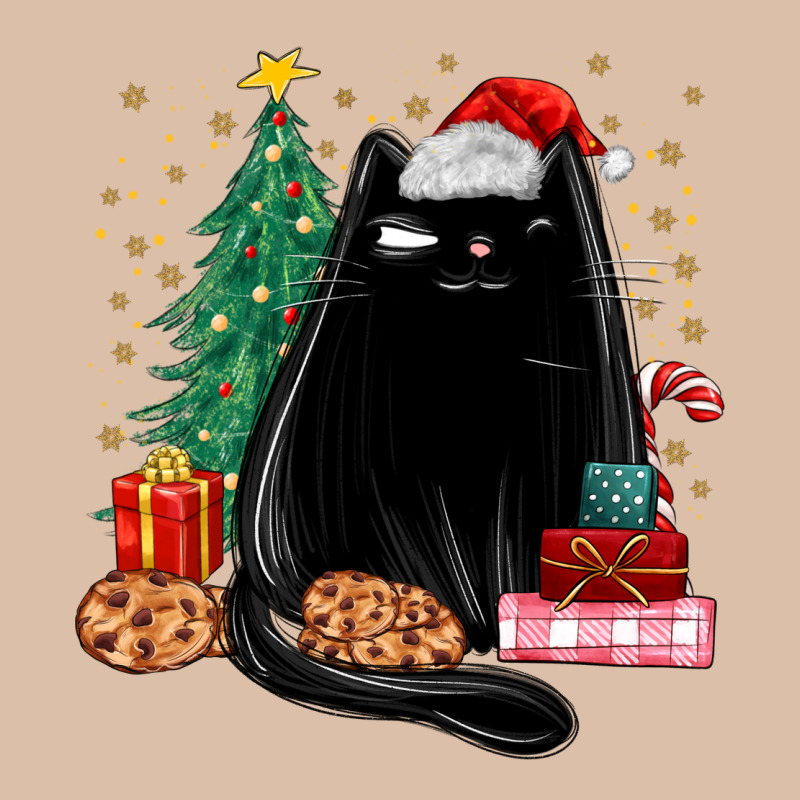 Christmas Black Cat Urban Heavy Tee by MaliasSmallBusiness | Teevron