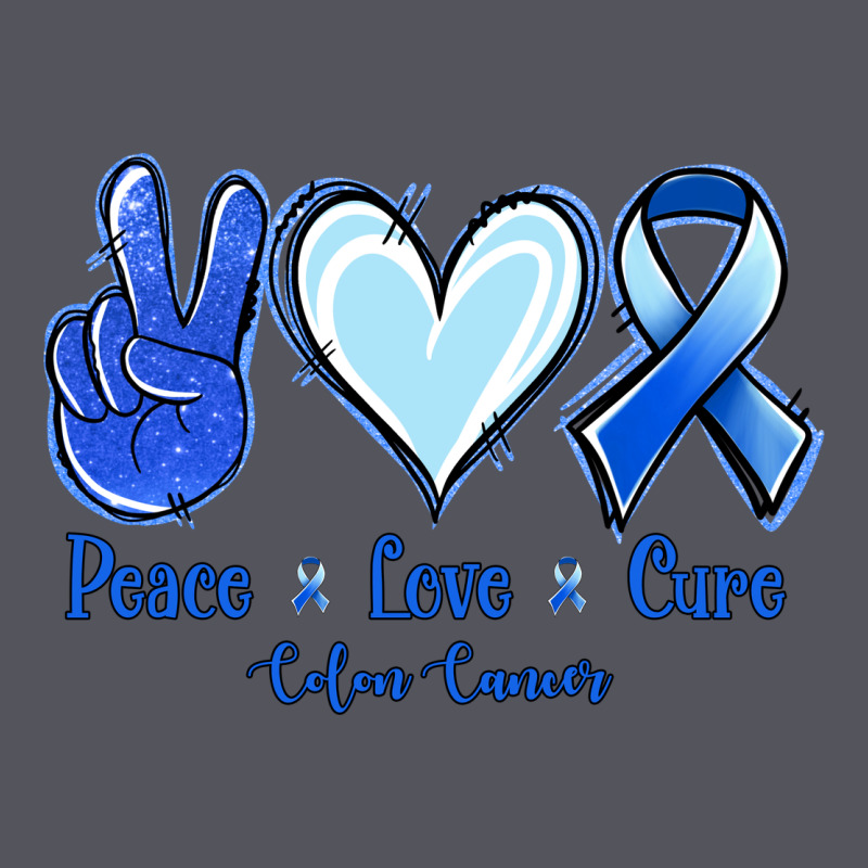 Peace Love Cure Colon Cancer Vintage Hoodie by Jasminsmagicworld | Teevron