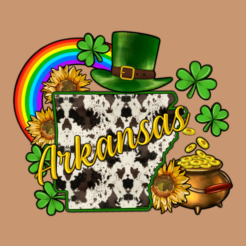Arkansas Map St. Patrick's Heavyweight Hoodie by CowGirlArtShop | Teevron