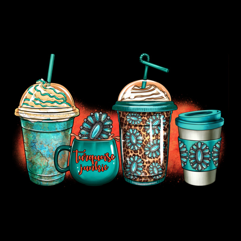 Turquoise Junkie Coffee Cups Ladies Tee by Jasminsmagicworld | Teevron