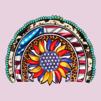 Sunflower American Flag Leopard Gemstone Cowhide Rainbow Ladies Tee | Teevron