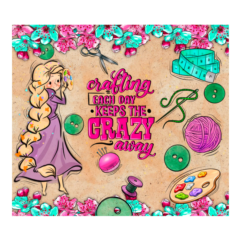 Sewing Crafting Each Day Keeps The Crazy Away Zipper Hoodie by TumblerDesignByShophia | Teevron