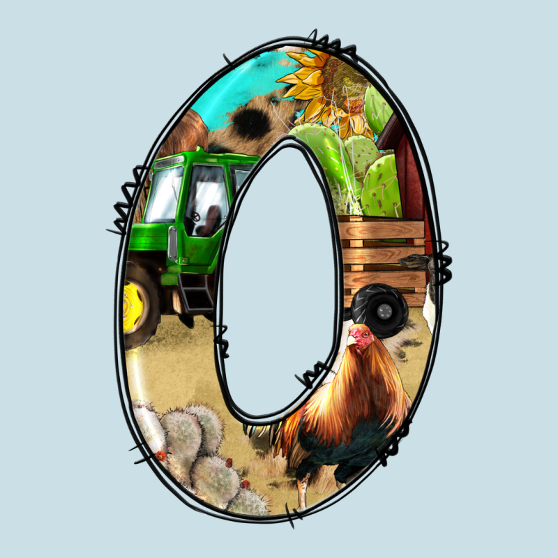 Farm Life Alphabet Numbers 0 Ladies Tee by BundleAndBundleShop | Teevron