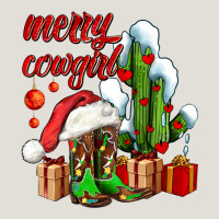 Merry Cowgirl  Boots And Cactus With Gifts Heavy Core Tee | Teevron