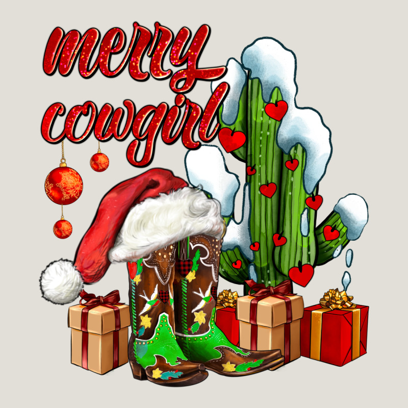 Merry Cowgirl  Boots And Cactus With Gifts Heavy Core Tee by AdoDesignShop | Teevron