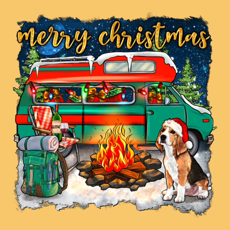 Merry Christmas With Camper Van Vintage Hoodie by NancyCooperArtShop | Teevron